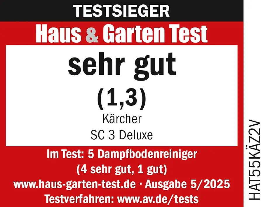 Kärcher Dampfreiniger SC 3 Deluxe, Dampfdruck: 3,5 bar, Aufheizzeit: 30 s