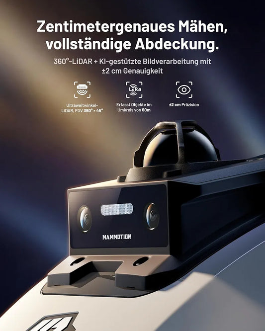 MAMMOTION YUKA mini 2 800 LiDAR Mähroboter ohne Begrenzungskabel