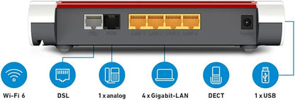 FRITZ!Box 7530 AX | DSL-Router | Wi-Fi 6 bis zu 2,4 GBit/s
