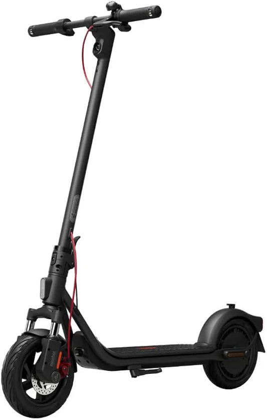 Segway-Ninebot F2 Pro D II, E-Scooter mit Deutscher Straßenzulassung für Erwachsene, 65km Reichweite im Eco-Modus, 120kg Tragfähigkeit, vordere Doppelfederung, Farb LED Display, Schwarz