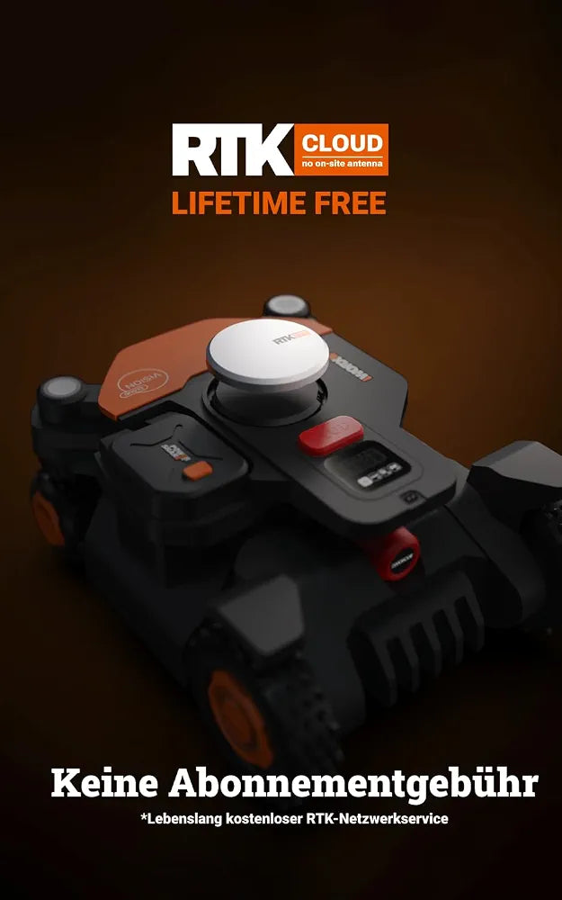 Worx Vision Cloud WR340E, 4WD Mähroboter ohne Begrenzungskabel, 600 m²