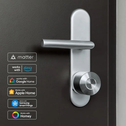 Nuki Smart Lock Pro mit Bluetooth, WLAN & Matter, für mühelose Integration ins Smart Home, elektronisches Türschloss ermöglicht Tür aus der Ferne zu sperren, einfach zum Nachrüsten ohne Zylindertausch