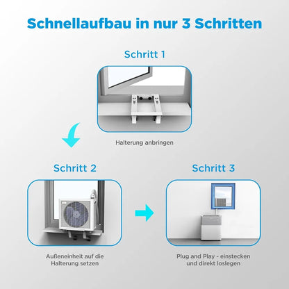 Midea Portasplit Mobile Wärmepumpe, Klimaanlage, Kühlen A++/Heizen A+, 12000 BTU 3, 5kW, für Räume bis zu 42 m² / 105 m³, nur 39 dB im Silent-Modus