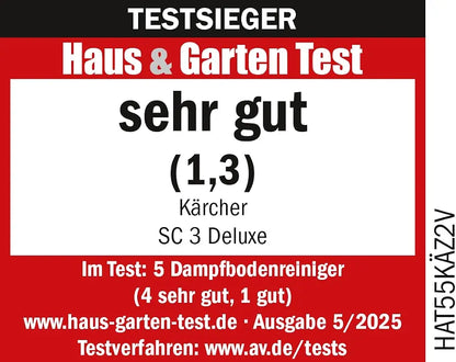 Kärcher Dampfreiniger SC 3 Deluxe, Dampfdruck: 3,5 bar, Aufheizzeit: 30 s