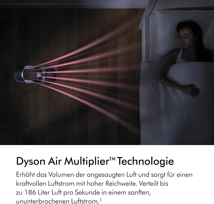 Dyson Hot+Cool Jet Focus AM09 Heizlüfter und Ventilator  – 2-in-1: Heizt und kühlt mit starkem Luftstrom