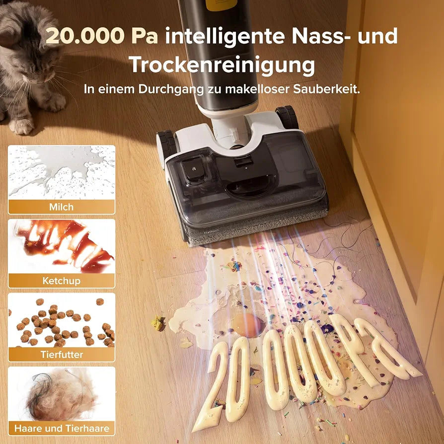 roborock F25 GT Gen 2 Nass Trockensauger, 20.000 Pa, 180° Lay-Flat Design