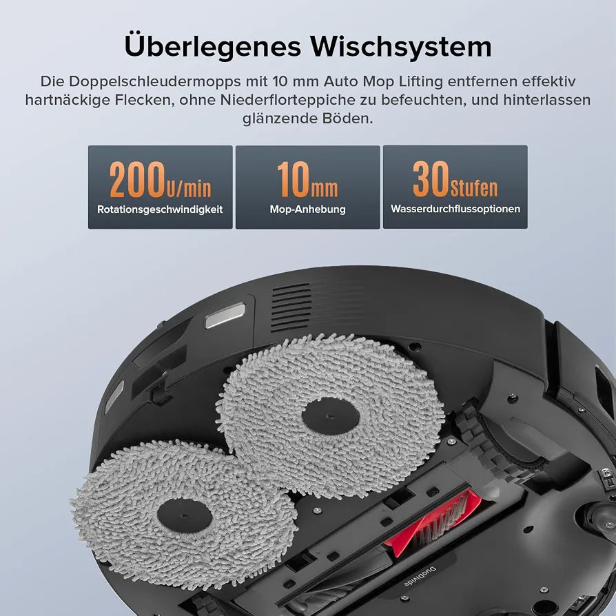 roborock Qrevo Edge S5A Saugroboter mit Wischfunktion,Dual Anti-Tangle-System,18.500Pa,FlexiArm Design Kantenreinigung, Hebarem Wischmopp,75℃ Heißwasser-Moppwäsche 