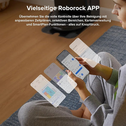 roborock QV 35A Saugroboter mit Wischfunktion & Hebarem Wischmopp, 8.000 Pa