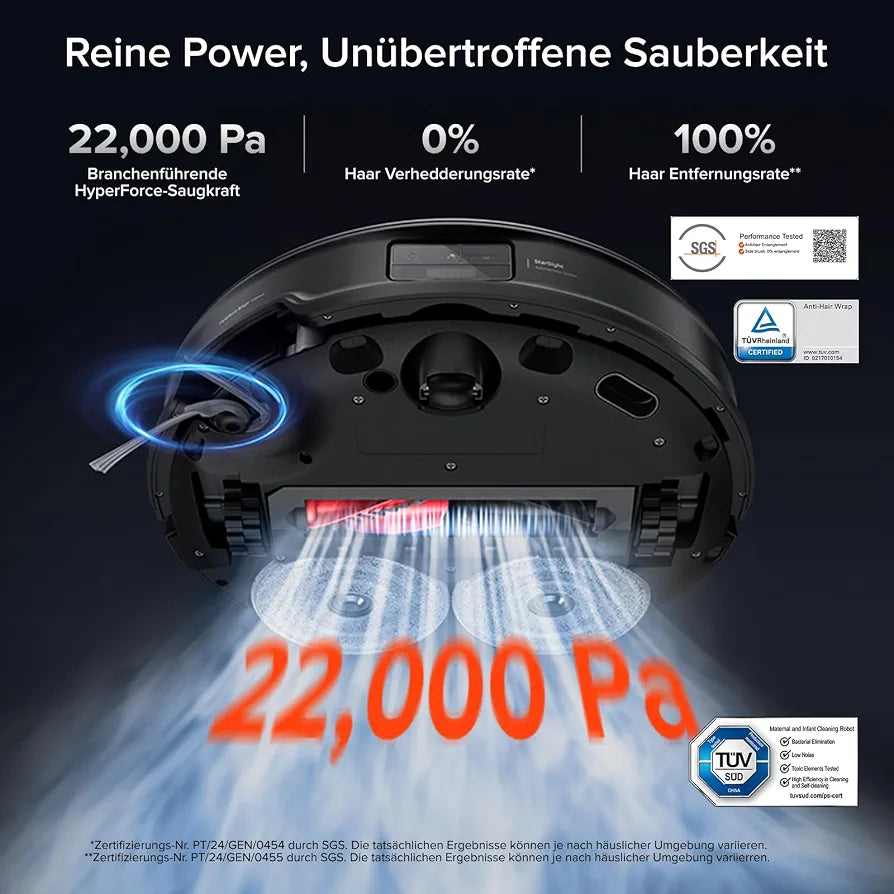 roborock Saros 10R Saugroboter mit Wischfunktion&angebbarem Wischmopp