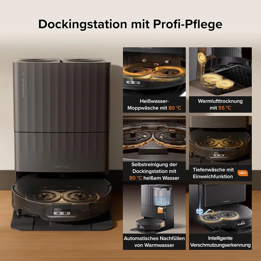 roborock Qrevo Edge 2 Set Saugroboter mit Wischfunktion&Hebarem Wischmopp