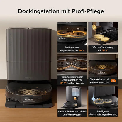 roborock Qrevo Edge 2 Set Saugroboter mit Wischfunktion&Hebarem Wischmopp