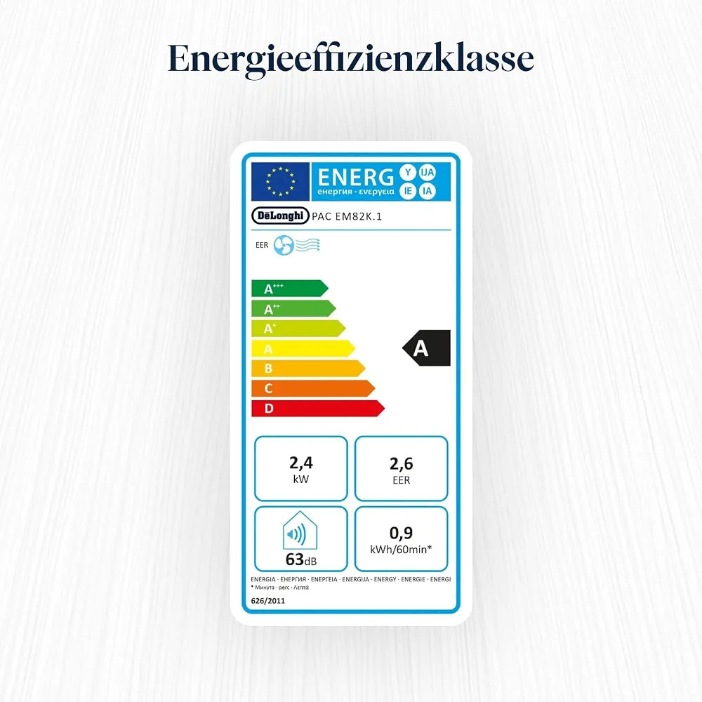 De'Longhi Pinguino - 3-in-1 Mobiles Klimagerät, für Räume bis 27 m², mit Luftentfeuchter & Ventilator, 9400 BTU, Leiser Betrieb, Fernbedienung, 24h-Timer, Energieeffizienzklasse A 