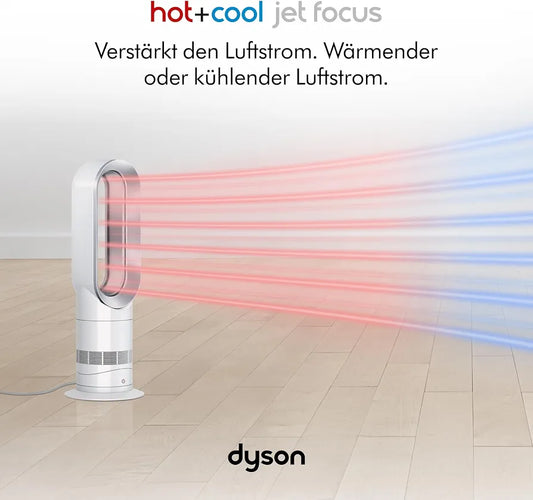 Dyson Hot+Cool Jet Focus AM09 Heizlüfter und Ventilator  – 2-in-1: Heizt und kühlt mit starkem Luftstrom
