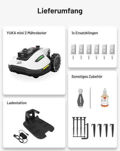 MAMMOTION YUKA mini 2 800 LiDAR Mähroboter ohne Begrenzungskabel