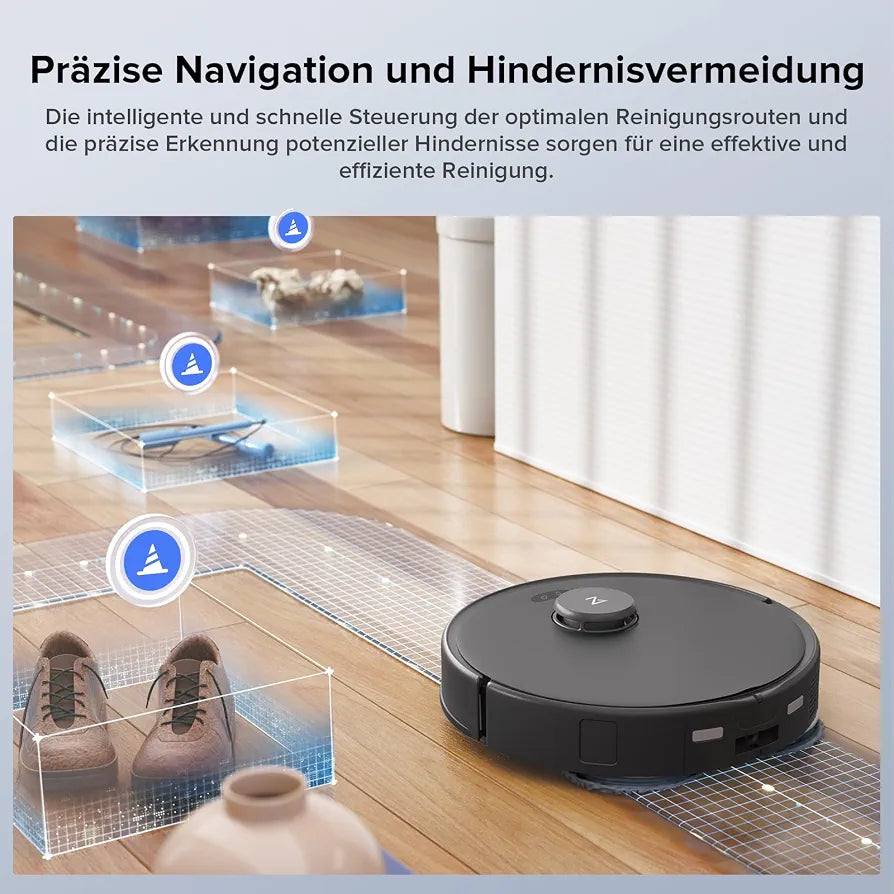 roborock Qrevo Edge S5A Saugroboter mit Wischfunktion,Dual Anti-Tangle-System,18.500Pa,FlexiArm Design Kantenreinigung, Hebarem Wischmopp,75℃ Heißwasser-Moppwäsche 