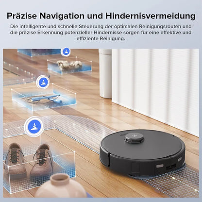 roborock Qrevo Edge S5A Saugroboter mit Wischfunktion,Dual Anti-Tangle-System,18.500Pa,FlexiArm Design Kantenreinigung, Hebarem Wischmopp,75℃ Heißwasser-Moppwäsche 