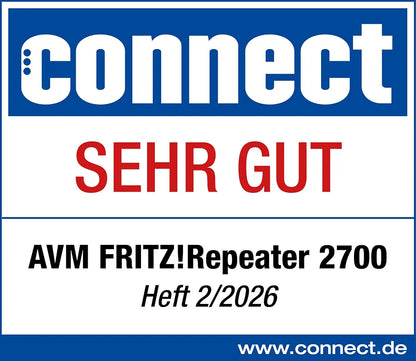 FRITZ!Repeater 2700 | WLAN Mesh Erweiterung | Wi-Fi 7 bis zu 6,5/GBit/s