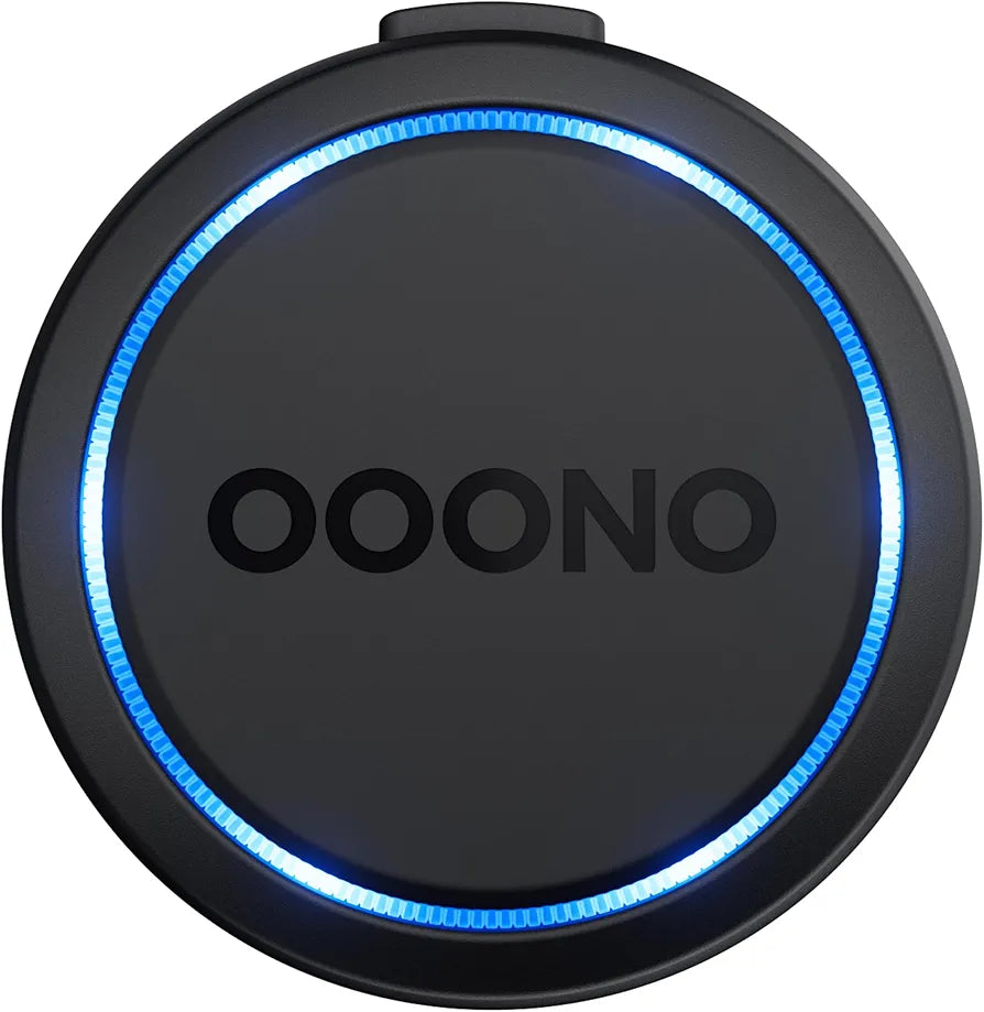 OOONO Co-Driver NO2 Schwarz- Optimierter Co-Driver fürs Auto - Warnt vor Tempo-Kontrollen und Gefahrenstellen – Wiederaufladbar – LED-Anzeige – CarPlay & Android Auto kompatibel