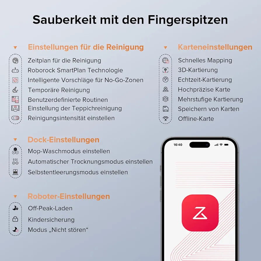 roborock Qrevo Edge S5A Saugroboter mit Wischfunktion,Dual Anti-Tangle-System,18.500Pa,FlexiArm Design Kantenreinigung, Hebarem Wischmopp,75℃ Heißwasser-Moppwäsche 