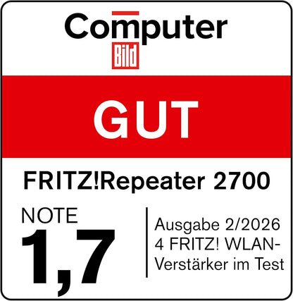 FRITZ!Repeater 2700 | WLAN Mesh Erweiterung | Wi-Fi 7 bis zu 6,5/GBit/s