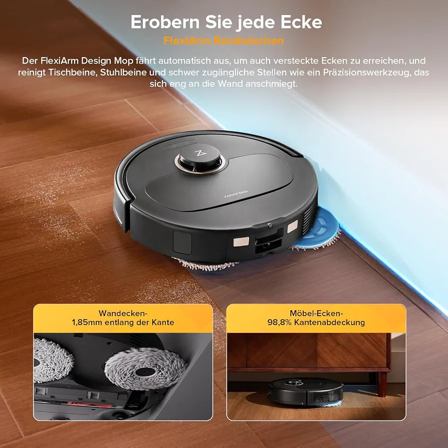 roborock Qrevo S5V Saugroboter mit Wischfunktion&Hebarem Wischmopp