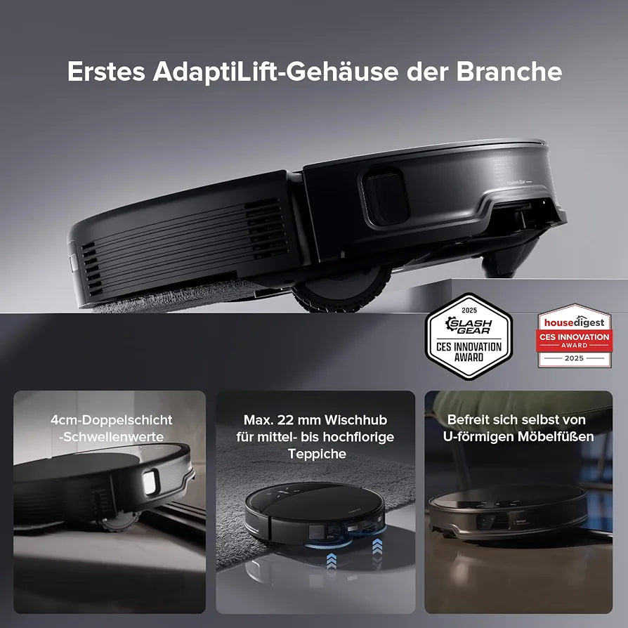 roborock Saros 10R Set Saugroboter mit Wischfunktion&angebbarem Wischmopp