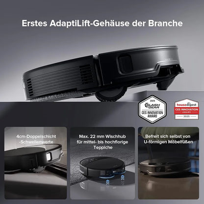 roborock Saros 10R Set Saugroboter mit Wischfunktion&angebbarem Wischmopp