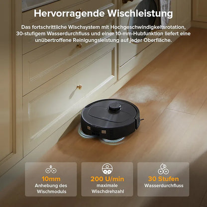 roborock QV 35A Saugroboter mit Wischfunktion & Hebarem Wischmopp, 8.000 Pa