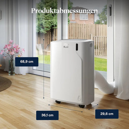 De'Longhi Pinguino - 3-in-1 Mobiles Klimagerät, für Räume bis 27 m², mit Luftentfeuchter & Ventilator, 9400 BTU, Leiser Betrieb, Fernbedienung, 24h-Timer, Energieeffizienzklasse A 