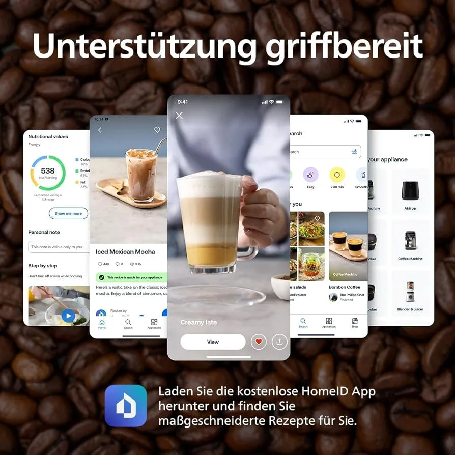 PHILIPS Kaffeevollautomat Panarello 2200 Serie, Schwarz, 2 Spezialitäten