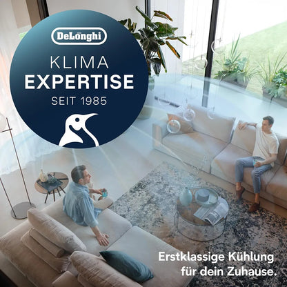 De'Longhi Pinguino - 3-in-1 Mobiles Klimagerät, für Räume bis 27 m², mit Luftentfeuchter & Ventilator, 9400 BTU, Leiser Betrieb, Fernbedienung, 24h-Timer, Energieeffizienzklasse A 