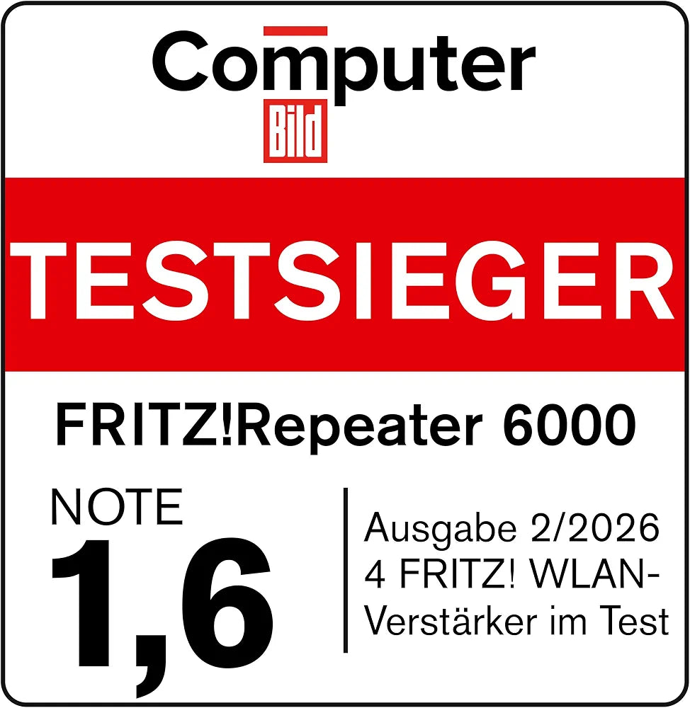 FRITZ!Repeater 6000 | WLAN Mesh Erweiterung | Wi-Fi 6 bis zu 6 GBit/s