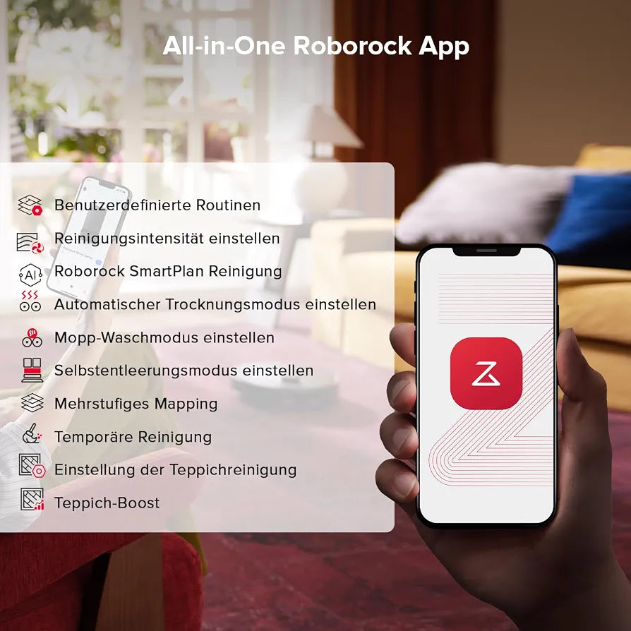 roborock Qrevo S5V Saugroboter mit Wischfunktion&Hebarem Wischmopp