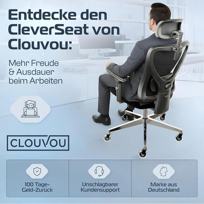 CLOUVOU CleverSeat Bürostuhl Ergonomisch [TESTSIEGER]