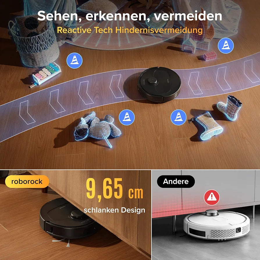 roborock Qrevo S Pro Set Saugroboter mit Wischfunktion, 18.500 Pa Saugkraft