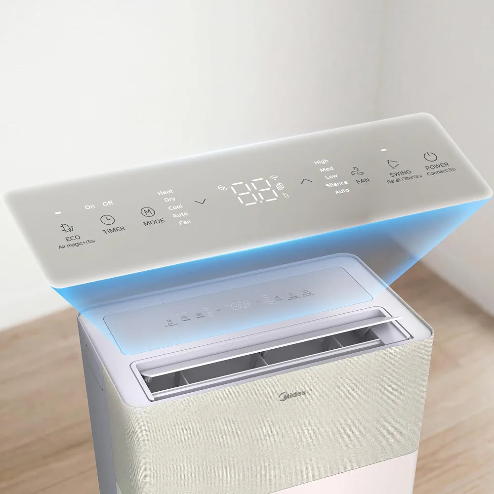 Midea PortaSplit-E Mobile Klimaanlage,Kühlen A++/Heizen A+, 12000 BTU 3,5kW,Mini-Split-Klimaanlage, Farbe Pfirsich,für Räume bis zu 42 m² / 105 m³, nur 39 dB im Silent-Modus [Energieklasse A++]