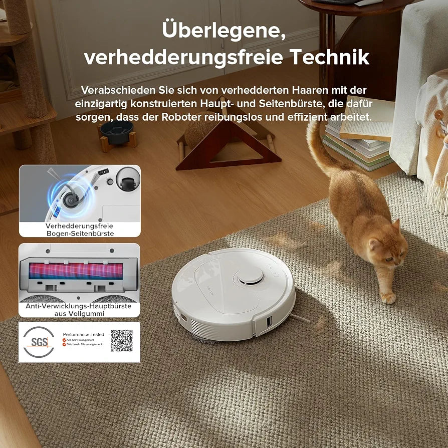 roborock QV 35A Set Saugroboter mit Wischfunktion mit 8.000 Pa Saugkraft