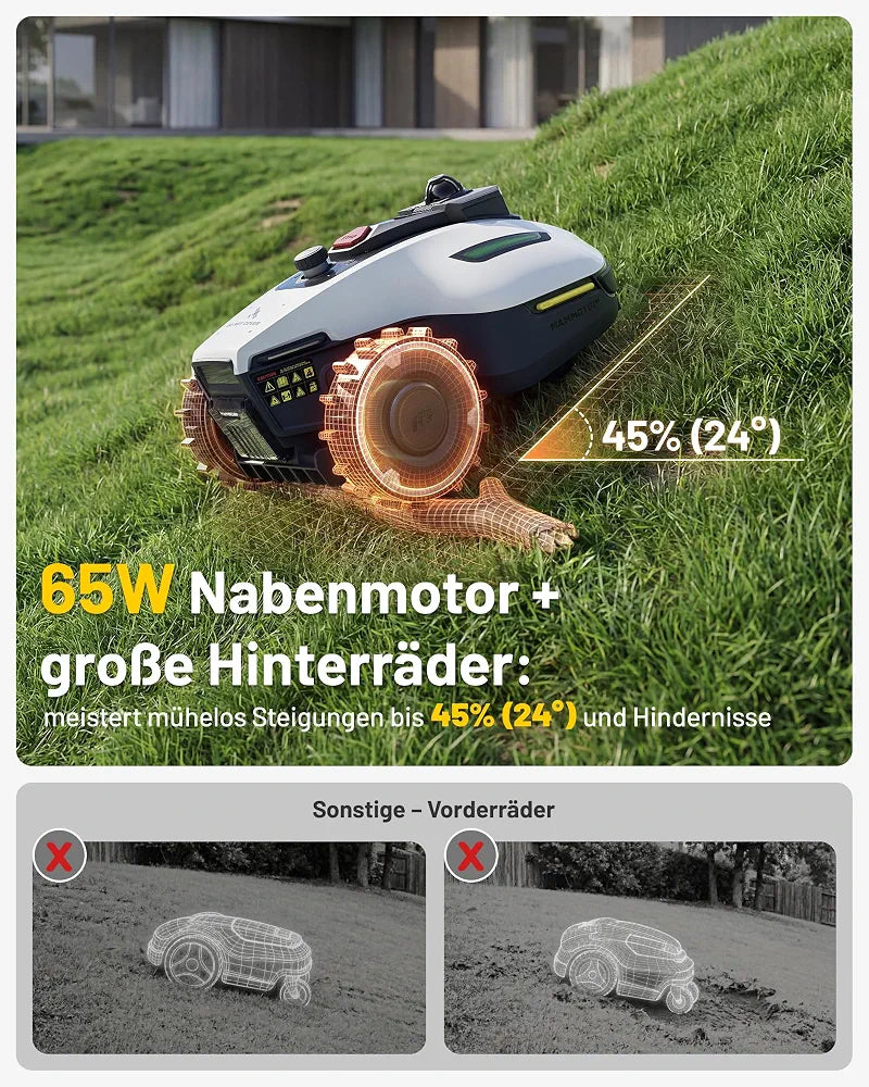 MAMMOTION YUKA mini 2 800 LiDAR Mähroboter ohne Begrenzungskabel