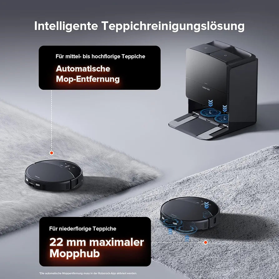 roborock Saros 10R Saugroboter mit Wischfunktion&angebbarem Wischmopp