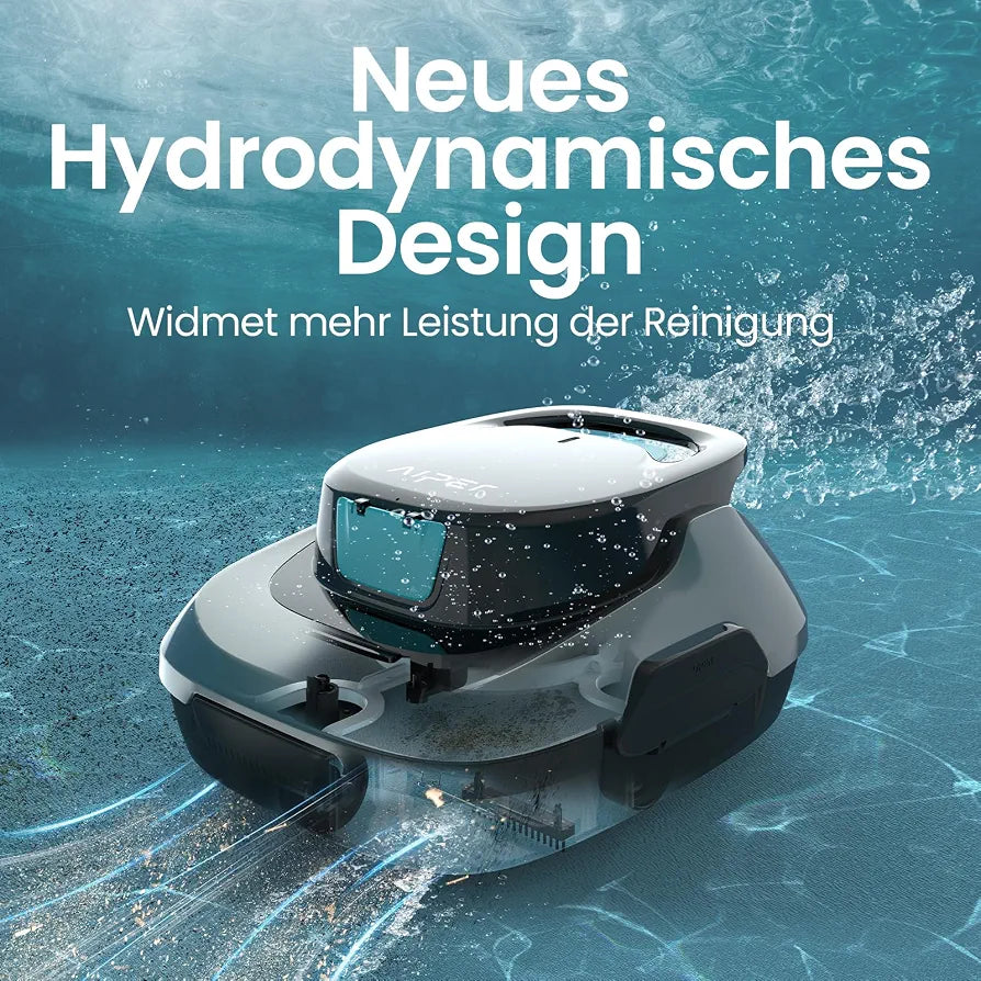 AIPER Scuba SE Poolroboter, Kabelloser Poolsauger Akku, 90 Minuten Reinigungszeit, Automatische Reinigung mit Selbsteinparkfunktion, Leichter Poolreiniger Ideal für Pools mit Flachem Boden