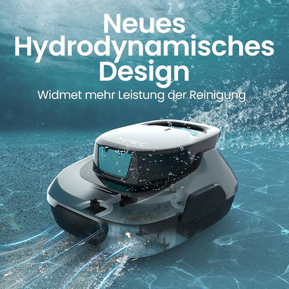 AIPER Scuba SE Poolroboter, Kabelloser Poolsauger Akku, 90 Minuten Reinigungszeit, Automatische Reinigung mit Selbsteinparkfunktion, Leichter Poolreiniger Ideal für Pools mit Flachem Boden