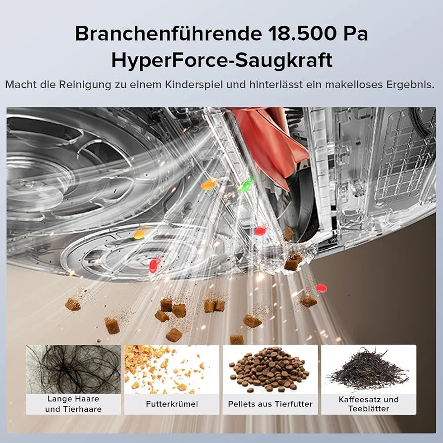 roborock Qrevo Edge S5A Saugroboter mit Wischfunktion,Dual Anti-Tangle-System,18.500Pa,FlexiArm Design Kantenreinigung, Hebarem Wischmopp,75℃ Heißwasser-Moppwäsche 