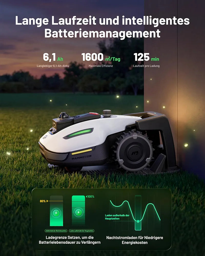 MAMMOTION YUKA mini 2 800 LiDAR Mähroboter ohne Begrenzungskabel