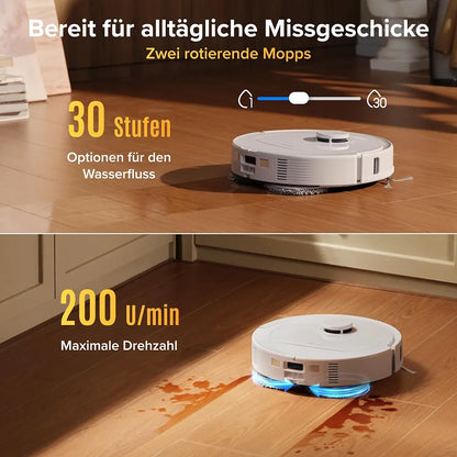 roborock Qrevo S Pro Set Saugroboter mit Wischfunktion, 18.500 Pa Saugkraft