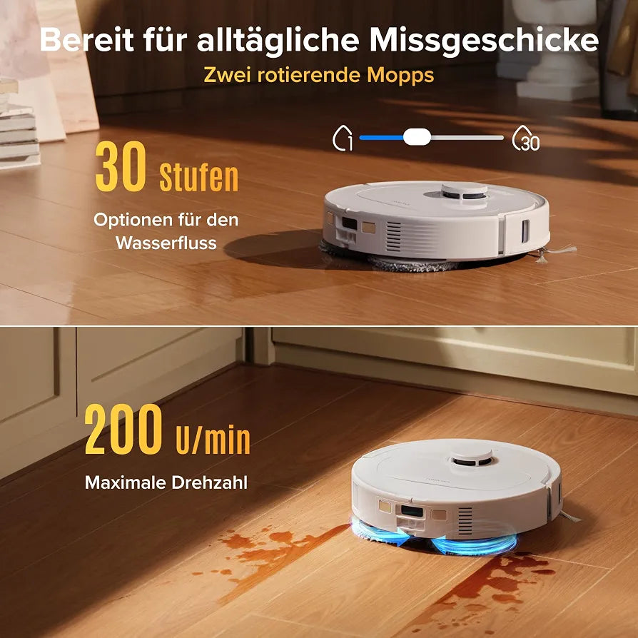 roborock Qrevo S Pro Saugroboter mit Wischfunktion, 18.500 Pa Saugkraft