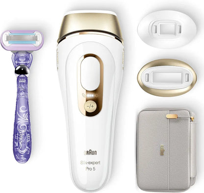 Braun IPL Geräte Haarentfernung Silk·expert Pro 5, PL5157, Weiß/Gold
