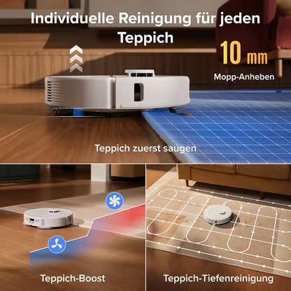 roborock Qrevo S Pro Set Saugroboter mit Wischfunktion, 18.500 Pa Saugkraft