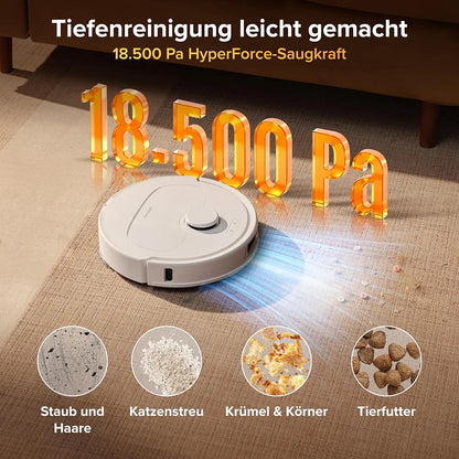 roborock Qrevo S Pro Set Saugroboter mit Wischfunktion, 18.500 Pa Saugkraft