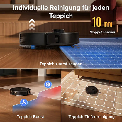 roborock Qrevo S Pro Set Saugroboter mit Wischfunktion, 18.500 Pa Saugkraft