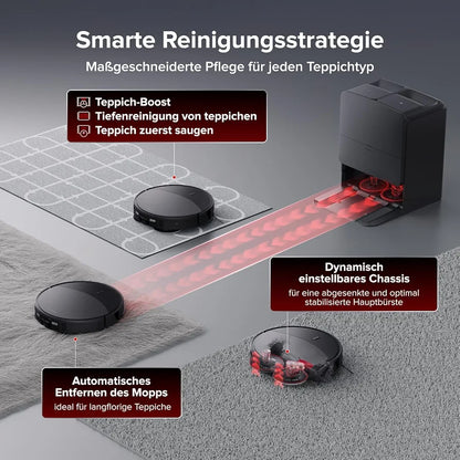 roborock Saros 20 Set Saugroboter mit Wischfunktion&angebbarem Wischmopp